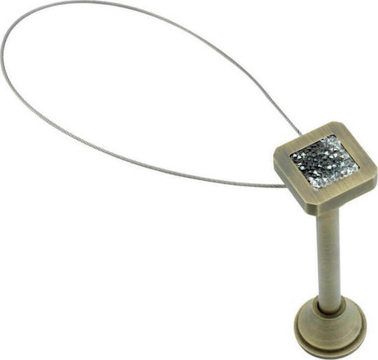 Zogometal Holdback Magnetic din Metal Bronz / cristal Swarovski cu Diza 1buc