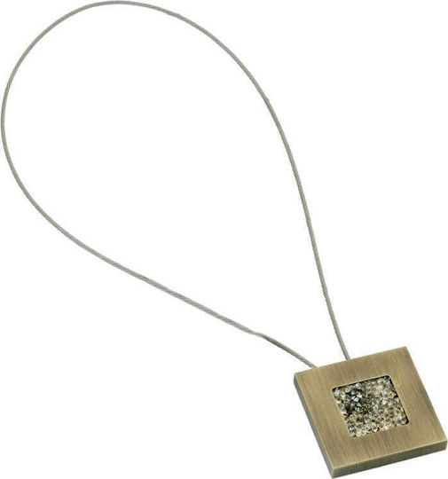Zogometal Tie-Back Magnetic din Metal Bronz / cristal Swarovski cu Diza 1buc