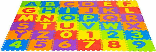 Ecotoys Puzzle de podea educativ pentru copii Covor Mare-Puzzle cu litere 36buc