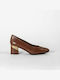 Hispanitas Leather Tabac Brown Heels