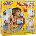 Zita Toys Ξύλινη Κατασκευή Παιχνίδι Citiblocs Medieval Launcher για 7+ Ετών