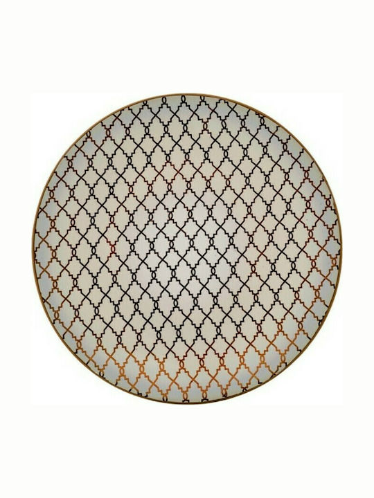 Zen Collection Dekorative Platte Rund Keramik Gold 1Stück 45.5x45.5cm