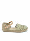 Kids Espradrilles with Adjustable Metal Clasp Beige