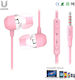UiiSii U3 În ureche Handsfree cu Mufă 3.5mm Roz