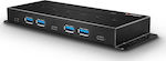 Lindy 7 Port USB 3.1 Gen 2 Metal Hub