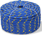 vidaXL Σχοινί Gestrickt 6mm 100m Polypropylen Blau