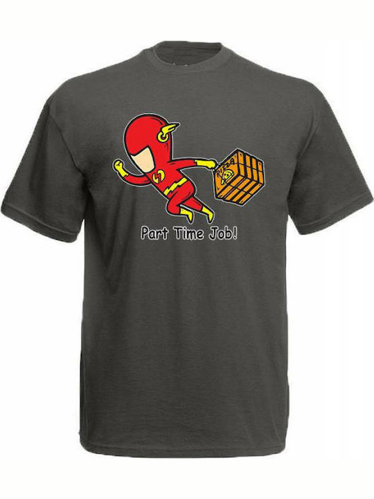 Flash-Teilzeitjob-T-Shirt Dunkelgrau