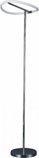 Inlight 45011 LED Φωτιστικό Δαπέδου Υ150xΜ40εκ. με Θερμό Λευκό Φως 1600lm Ασημί