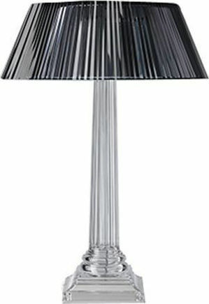 Mario Luca Giusti Lampada Calypso Plastic Table Lamp with Gray Shade and Transparent Base