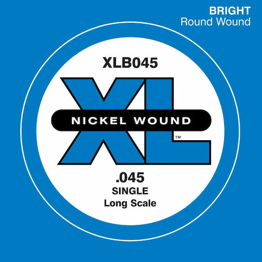 Daddario Single Nickel Wound String for Bass Single XL Bass Long Scale 45"