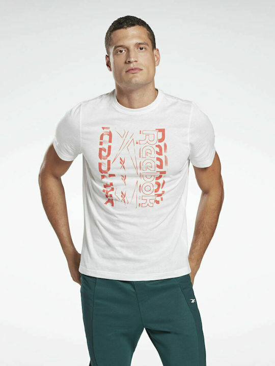 Reebok Vector Graphic Ανδρικό T-shirt Λευκό με Λογότυπο