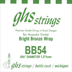 GHS Strings Bright Μονή Χορδή Bronze 54"