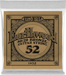 Ernie Ball Earthwood 80/20 Bronze Μονή Χορδή 80/20 Bronze 52"