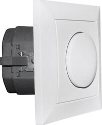 Adeleq Recessed LED Complete Dimmer Switch Rotary 300W White