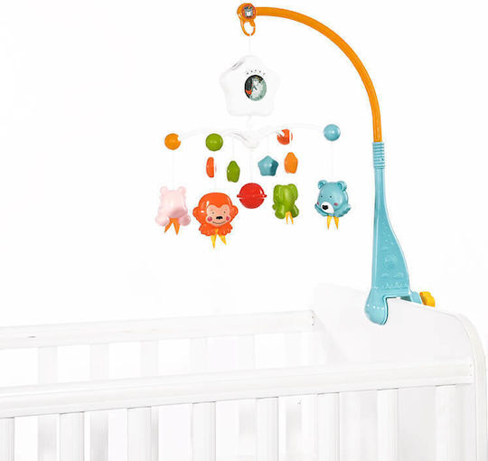 Lorelli Mobile for Cot with Music Happy Animals for 0++ Months 10310260001