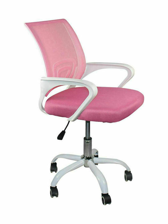 Καρέκλα Γραφείου με Μπράτσα BF2101-SC Άσπρο / Ρ...
