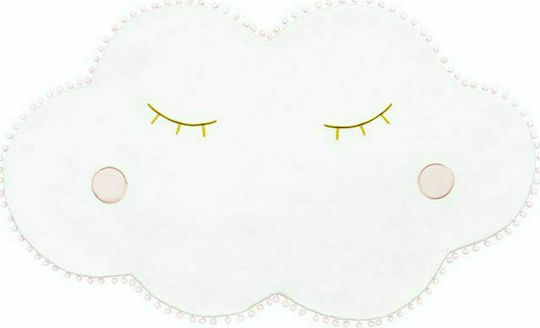 PartyDeco Kinder Teppich Wolken Weiß 61x103cm