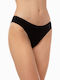 Minerva Cotton Women's Brazil 2Pack Seamless Black