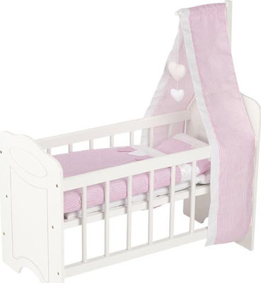 Goki Furniture Doll´s Bed With Bedding & Canopy for 3+ Years Old 55 cm.