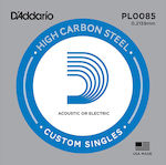 Daddario Single Steel String for Acoustic Guitar / Electric Guitar Plain Singles .0085"