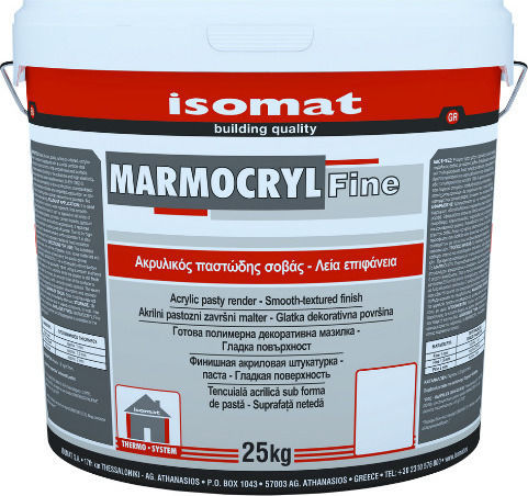 Isomat Σοβάς Plaster Fillers Water-repellent Plaster White 1mm 25kg 25kg