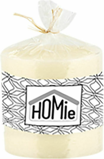 HOMie Aromatisches Kerze 5788 mit Vanille Parfüm 7x7.5cm 37-68-Ecru