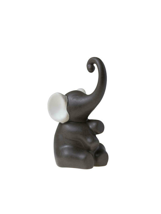 HFA Decorativ Elefant din Material Ceramic în Gri 16cm 1buc