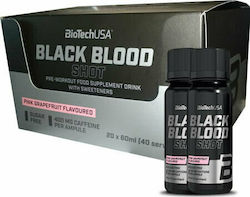 Biotech USA Black Blood Shot Pre Workout Supplement 1200ml Pink Grapefruit