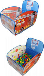 Fun Baby Bällebad Magic Fire Truck Ball Pit 2 Σε 1 50x17x41cm. Blau