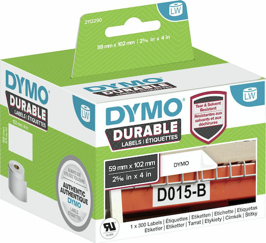 Dymo 300 Αυτοκόλλητες Ετικέτες σε Ρολό για Εκτυπωτή Ετικετών 59x102mm