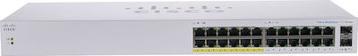 Cisco CBS110-24PP-EU Unmanaged L2 PoE Switch with 24 Gigabit (1Gbps) Ethernet Ports and 2 SFP Ports