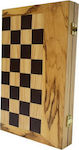 Σκάκι / Τάβλι από Ξύλο Ελιάς με Πούλια 20x26cm