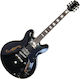 Jacky Jackson LGSB35 Ηλεκτρική Κιθάρα Semiacoustic με HH Διάταξη Μαγνητών Black Gloss