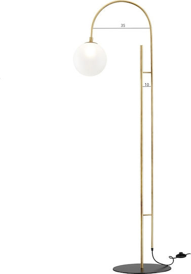 Luma Lampa de podea Î160xL35cm. cu Soclu pentru Bec G9 Auriu