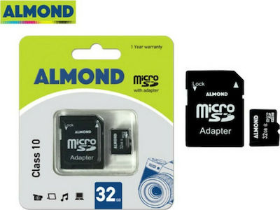 Almond microSDHC 32GB Class 10 με αντάπτορα