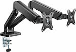 Audizio MAD20G Stand Desk Mounted for 2 Monitors up to 32" with Arm
