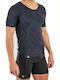 Firtech Men's Undershirt Short-sleeved in Gray Color