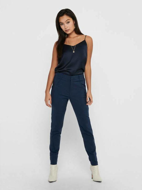 Only Women's Fabric Trousers Blue