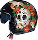 MT Le Mans 2 SV Jet Helmet DOT / ECE 22.05 1100gr Skull & Roses MTH000KRA362