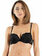 Lormar Frizzante Balconette Negru Sutien Push Up cu Baloane