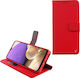 Volte-Tel Allure Magnet Stand Brieftasche Synthetisches Leder Rot (Galaxy A32 5G)