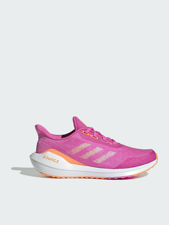 EQ21 Run J Kids Sports Shoes Running with Laces Screaming Pink / Screaming Orange / Cloud White