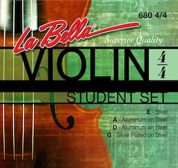 La Bella 680 Student Set Единични Струни За Цигулка Стомана 4 Бройки 4/4 Medium 4/4