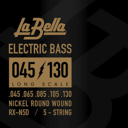 La Bella Rx Nichel Wound Set Corzi Pentru Bas 45 - 130 5-Corzi