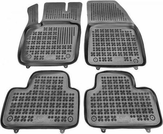 Rezaw Plast Set of Front and Rear Mats 4pcs Tray Type for Volvo XC40 2017+ Black