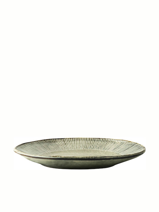 Dutch Rose Organic Plate Shallow Ceramic Green ...
