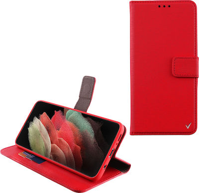 Volte-Tel Allure Magnet Synthetic Leather Wallet Red (Galaxy S21 Ultra 5G)