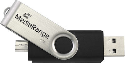 MediaRange 8GB USB 2.0 Stick Μαύρο