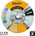 Televes Καλώδιο Ομοαξονικό CCS AL 1m Λευκό (CXT-1)