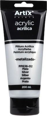 Artix Acrylic Set Culori Acrilice Pictură în culoarea Argint Argintiu 200ml 1buc PP636-02